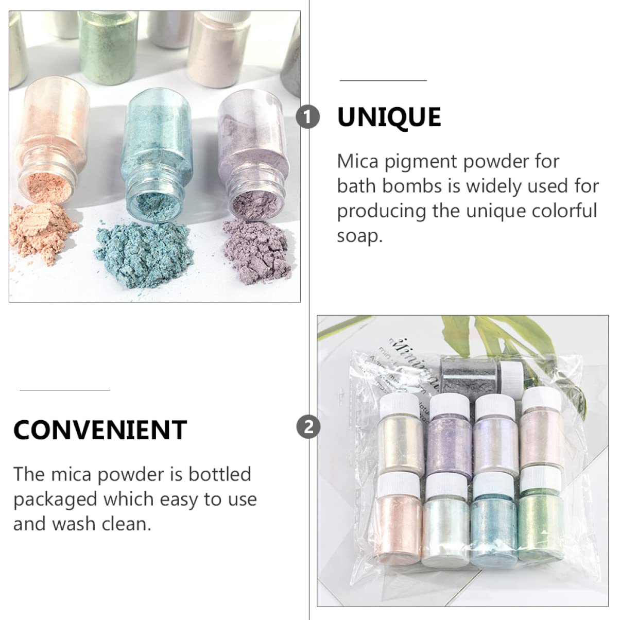 LALAFINA 27piezas Polvo De Mica Para Resina Epóxica Pigmentos Cosméticos Para Manualidades Iridiscentes Para Jabones y De Baño Seguro Para Uso Piel