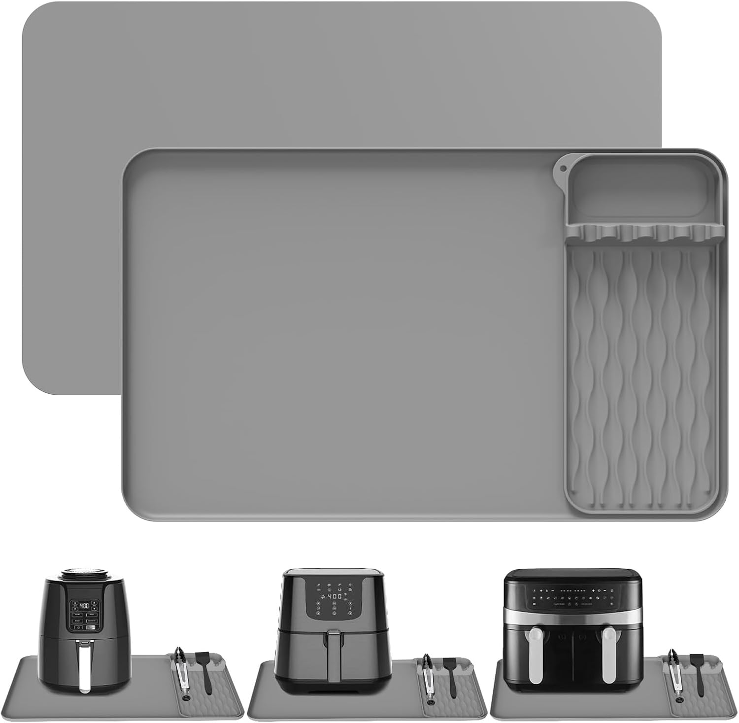 Tapetes de silicona resistentes para cocina 26x16 pulgadas miniatura 1