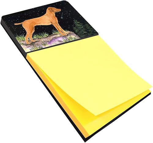 Caroline's Treasures Starry Night Vizsla - Soporte de notas adhesivas recargable o dispensador de notas Postit, 3.25 x 5.5 pulgadas, multicolor