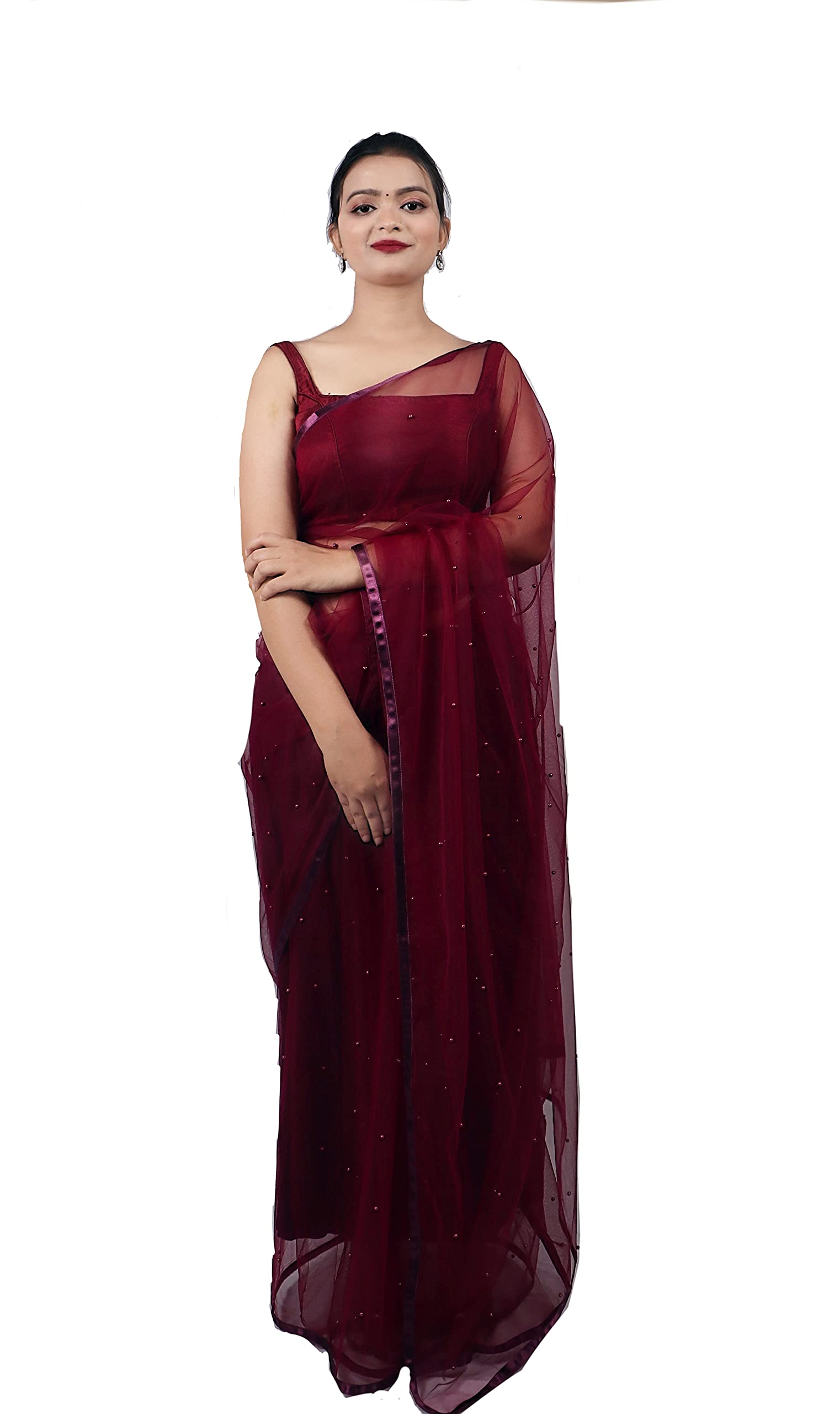 Wardrobe LuxuryWomen's Net Design Saree