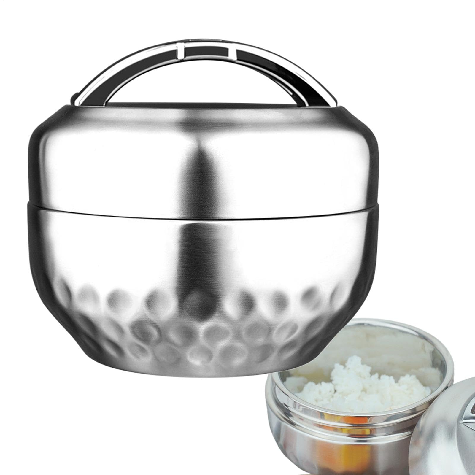 Pot alimentaire isolé 1L et boîte thermique inox pour repas nomade