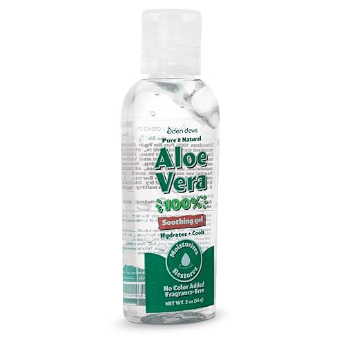 Miniatura 6 de Eden Dews Gel de aloe vera de tamaño viaje para la piel, 100% puro y natural, orgánico, hidratante, cuidado de la piel y el cabello, alivio de