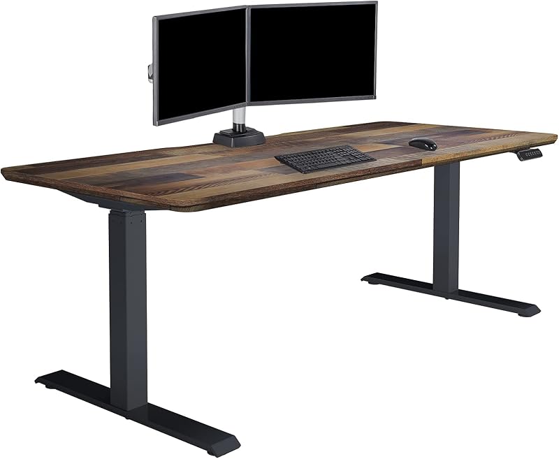 Escritorio eléctrico de pie Vari Classic - 72x30 - Madera recuperada / Pizarra