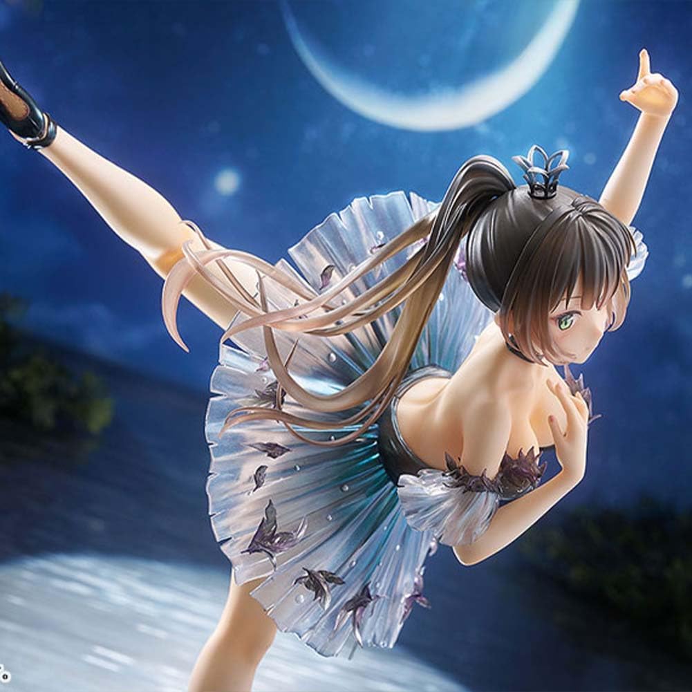 YLQANONG Black Swan Girl Figures Original Painting Chou Cinnamon Anime Girl Figure Illustration Anime Action Figurine 10.6IN