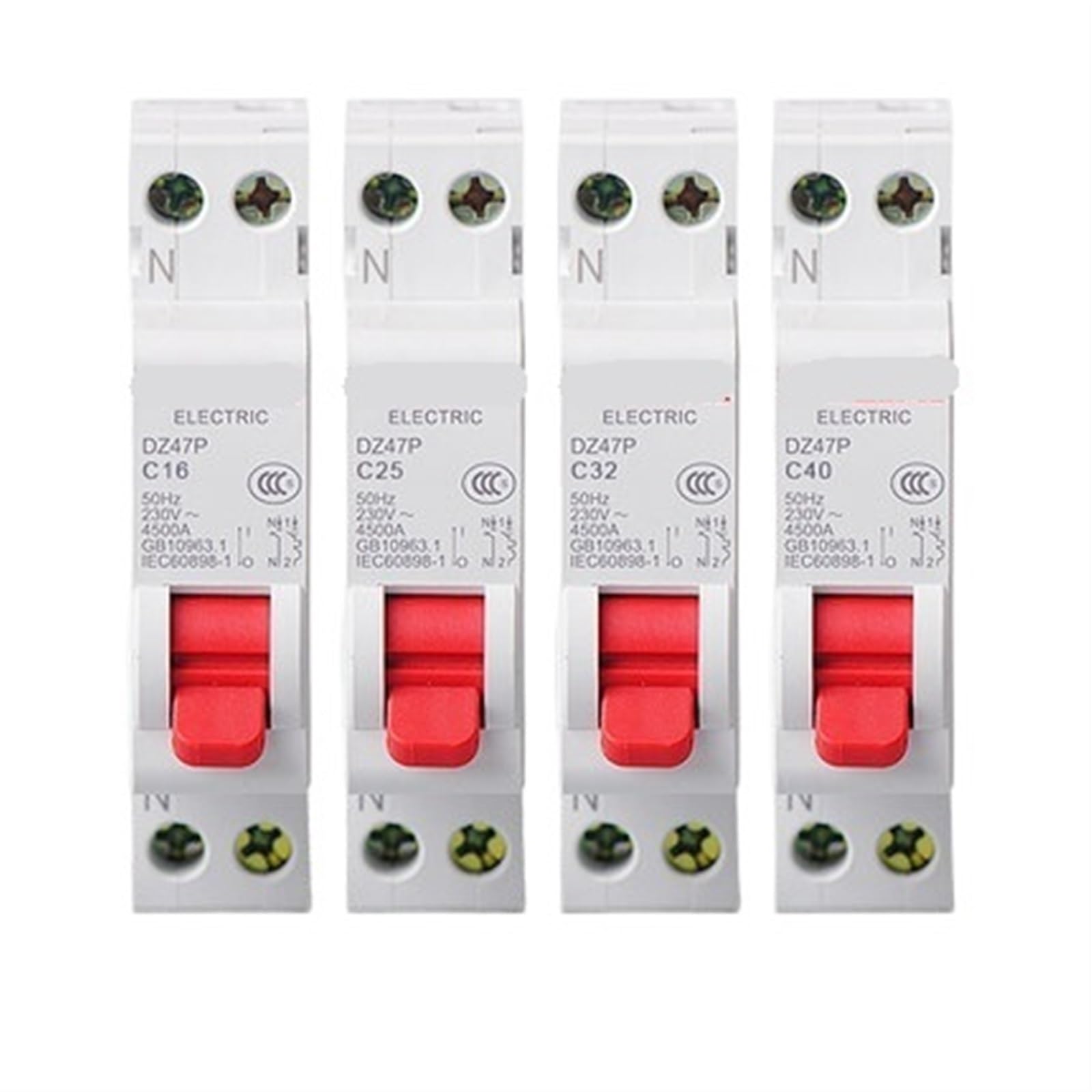 Mini interruttore automatico 1P + N 2 linee Air Swich MCB 2 uscite 2 ingressi 1 pezzo(16a)