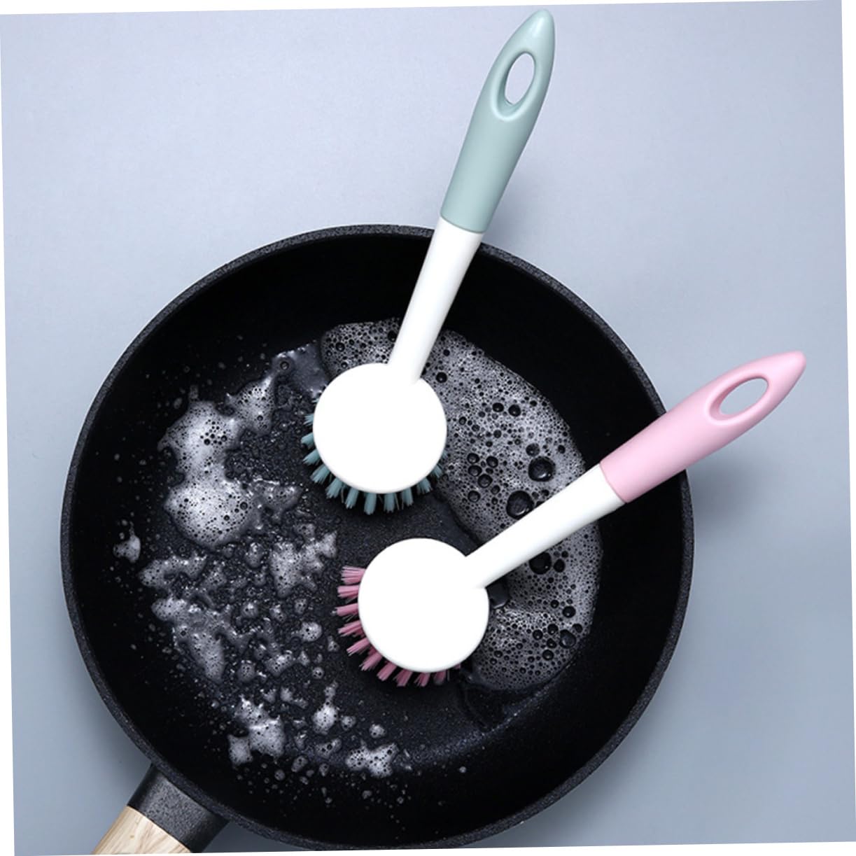 Beaupretty 6piezas Cepillo De Limpieza De Cocina Multiusos Mango para Fregadero y Utensilios Color Aleatorio