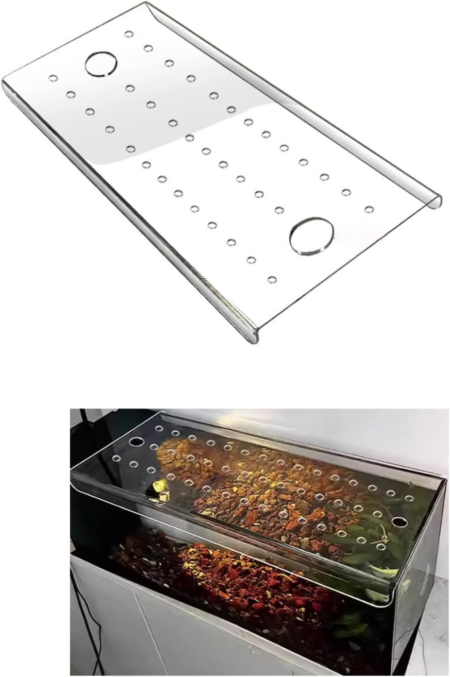 Acrylic Aquarium Cover, Fish Tank Lid, Smooth Edges, for Aquariums, Reptile Enclosures and Turtle Tanks(11.8x11.8 Inch)