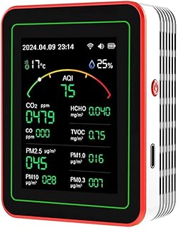 15-in-1 空気質検出器 空気質モニター 二酸化炭素モニター 、空間分析機
