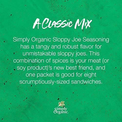 Simply Organic Sloppy Joe, Certified Organic, Gluten-Free | 1.41 Oz | Pack Of 4 #TOP3