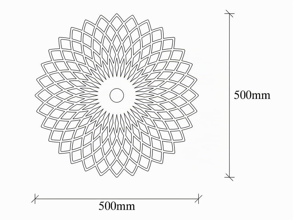 Vente-unique - Applique murale en métal - D. 50 cm - Noir - FOLINA
