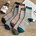 Clothirily 5 Pairs Wool Socks, Wool Socks for Women, Thick Knit Womens Sock, Warm Winter Crew Cozy Sock Gifts socks for Women