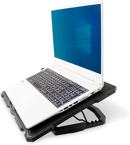 Miniatura 3 de CoolBox Portable Cooler Base up to 17.3 inches, with 5 Silent LED Fans with Speed Regulator, Adjustable 4 Position Stand, USB Cable 60 cm, Black