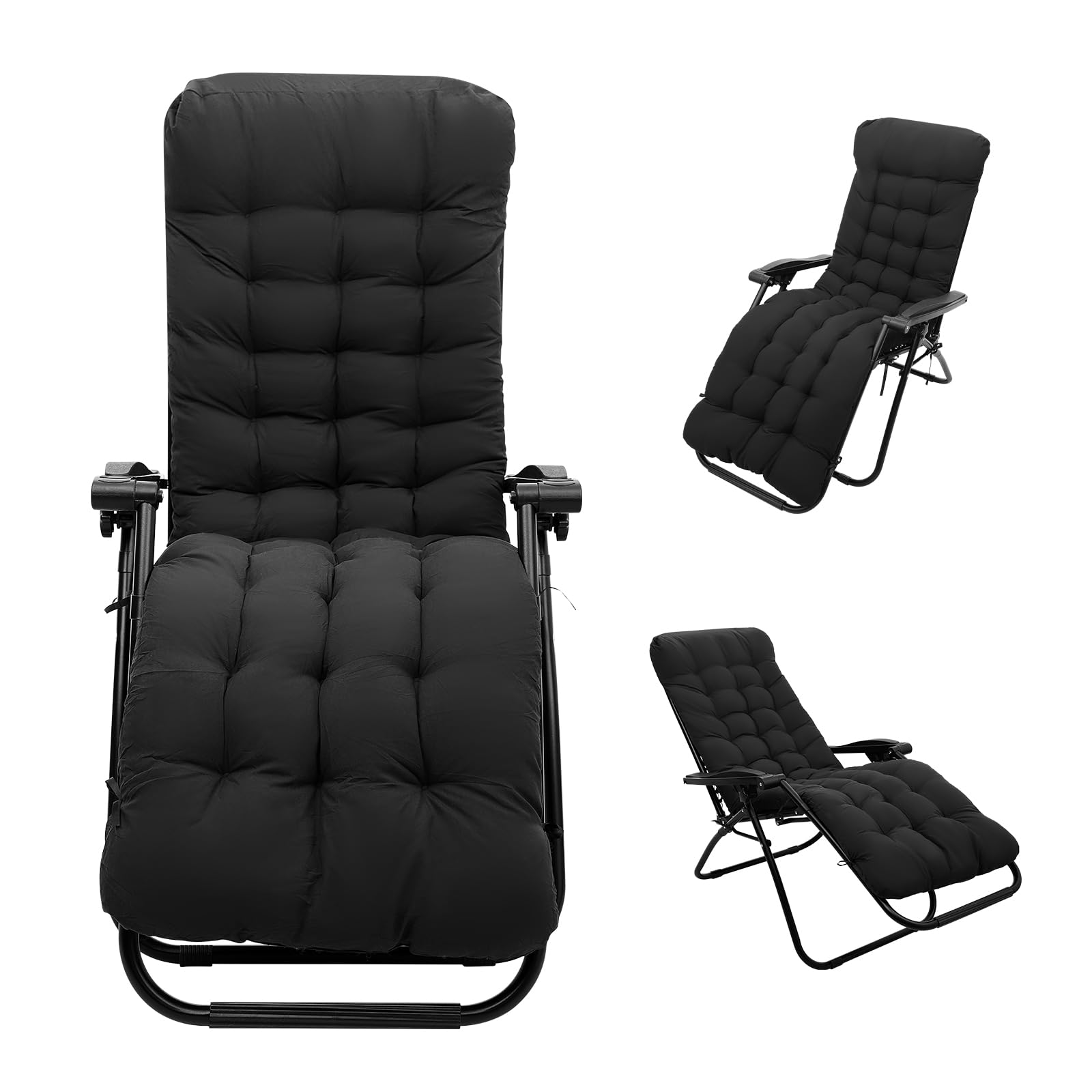 wawofun Sun Lounger Cushions Replacement, 170 * 53cm Thick Bench Chair Cushion Sunbed Cushions for Sunloungers Garden Recliner Chair Pad Anti-Slip Cushion, Hawaii