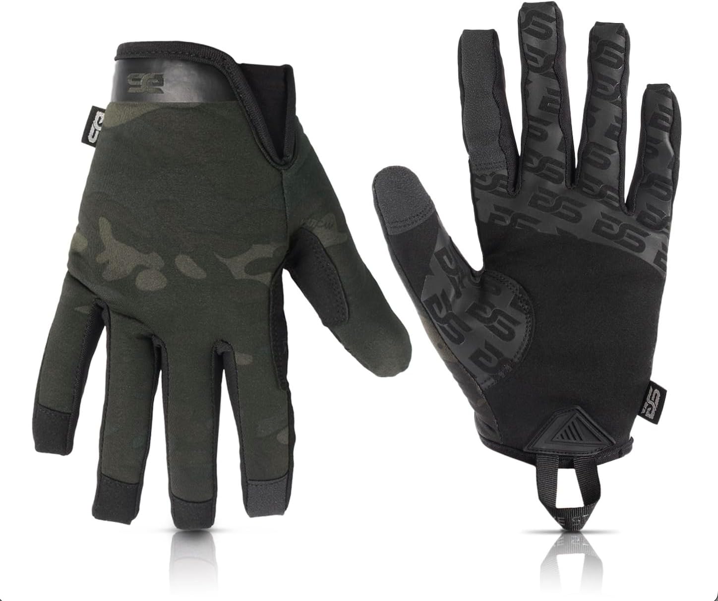 Glove Station The Impulse Versa Tactical Gloves for Men – Touchscreen Compatible Suede Leather Shooting Gloves for Combat, Police, Patrol, Airsoft, Shooting Range, Work, and Motorcycle Use