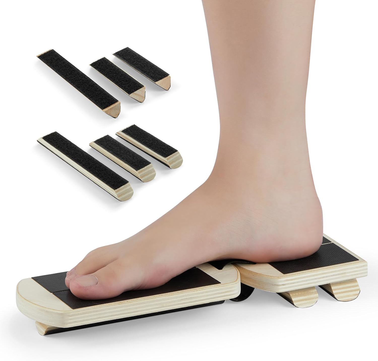 Ankle Balance Board Foot Strengthener – Adjustable Stability Trainer for Ankle and Leg Exercise, Balance Training, Physical Therapy, Mobility Core Workout at Home or Gym​ (Birch Wood)