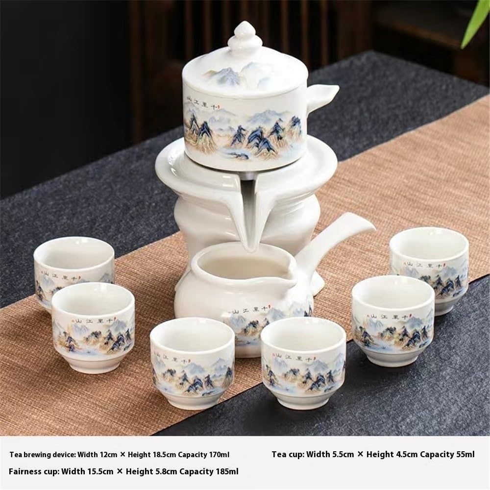 Zestaw do herbaty Automatyczny zestaw do parzenia herbaty, ceramiczny czajniczek użytku domowego, w biurze Zestaw do herbaty