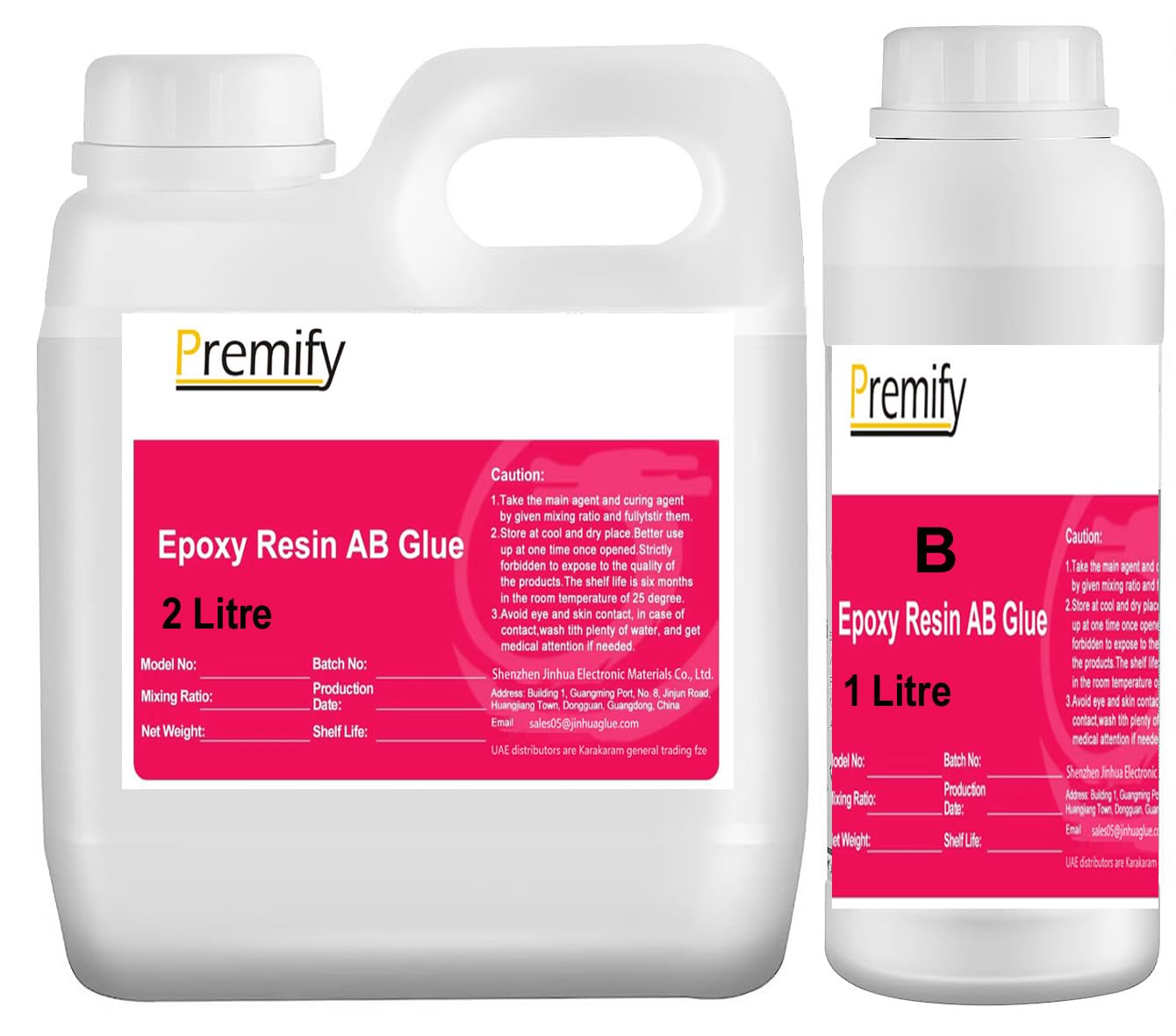 Buy Premify Epoxy Resin 3L High Gloss 21 Ratio (2L Resin + 1L