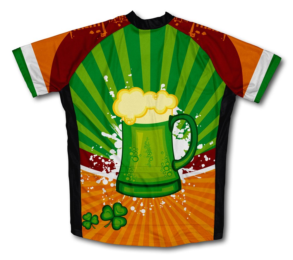 ScudoPro St. Patrick's Day Lucky Goods Short Sleeve Cycling Jersey for Women - Size L Green