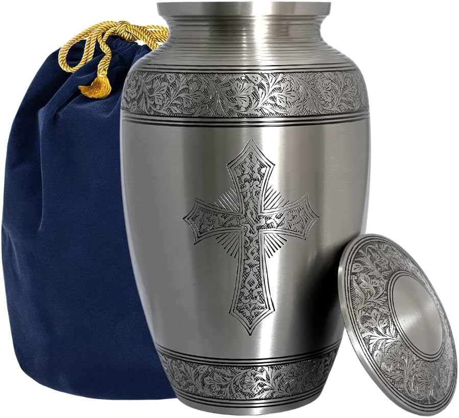 CrownLighting Urn For Ashes Adult Large Beautiful Celtic Cross Design