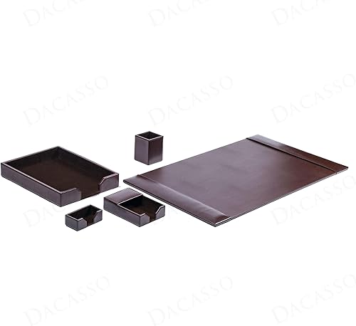 Vista 35 de Dacasso DF-5001 - Juego de escritorio de cuero de 6 piezas, color azul marino, 30 x 18 x 4, DF-5001