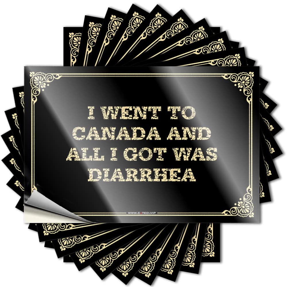 I Went to Canada and All I Got was Diarrhea Upgrades Spicy - Funny Sticker Sweet Waterproof Decal(8X12CM)