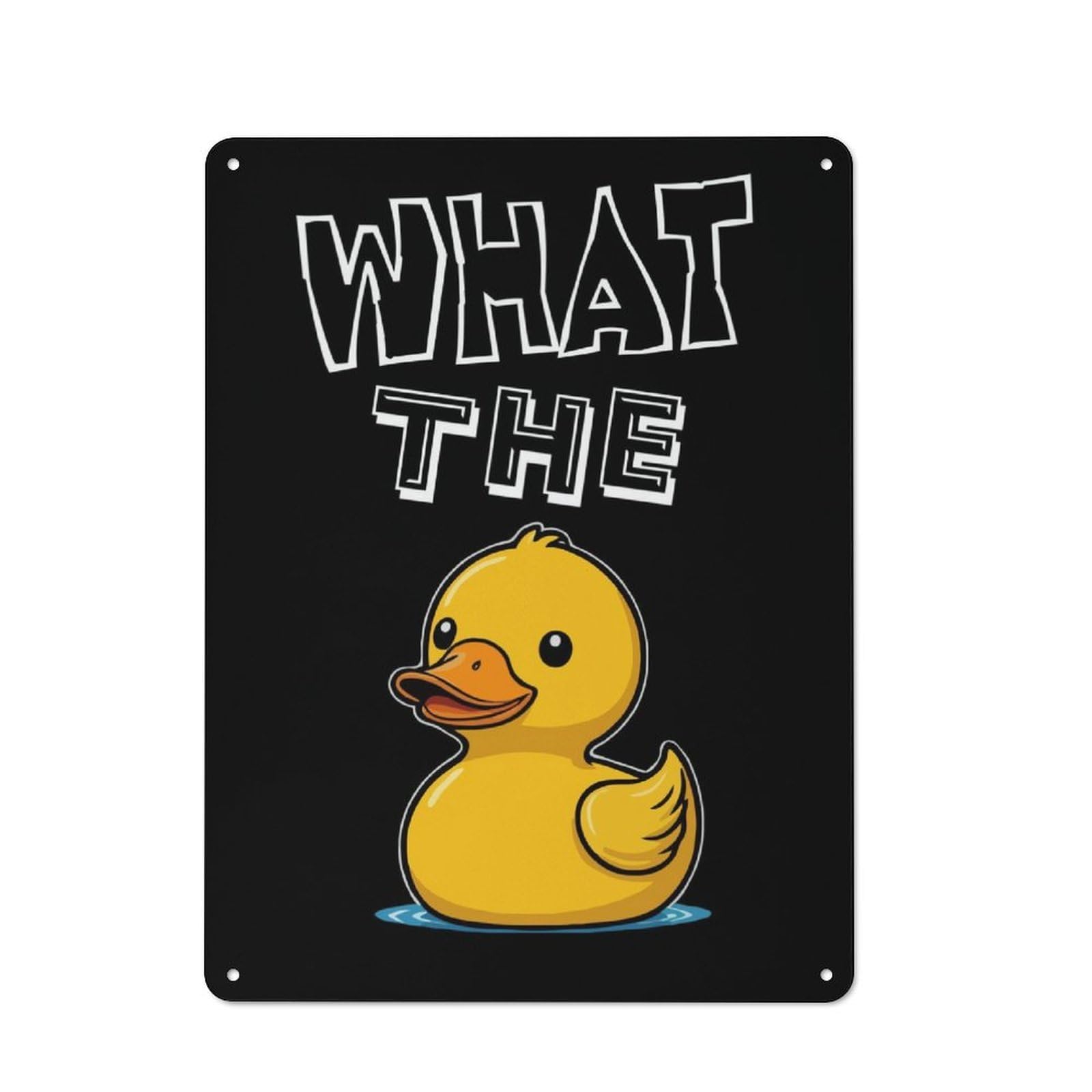 Junmoney What The Duck For Garage Or Workshop, Rustic Metal Plaque 40X30cm, Suited To Wall Displays In Garages And Tool Rooms