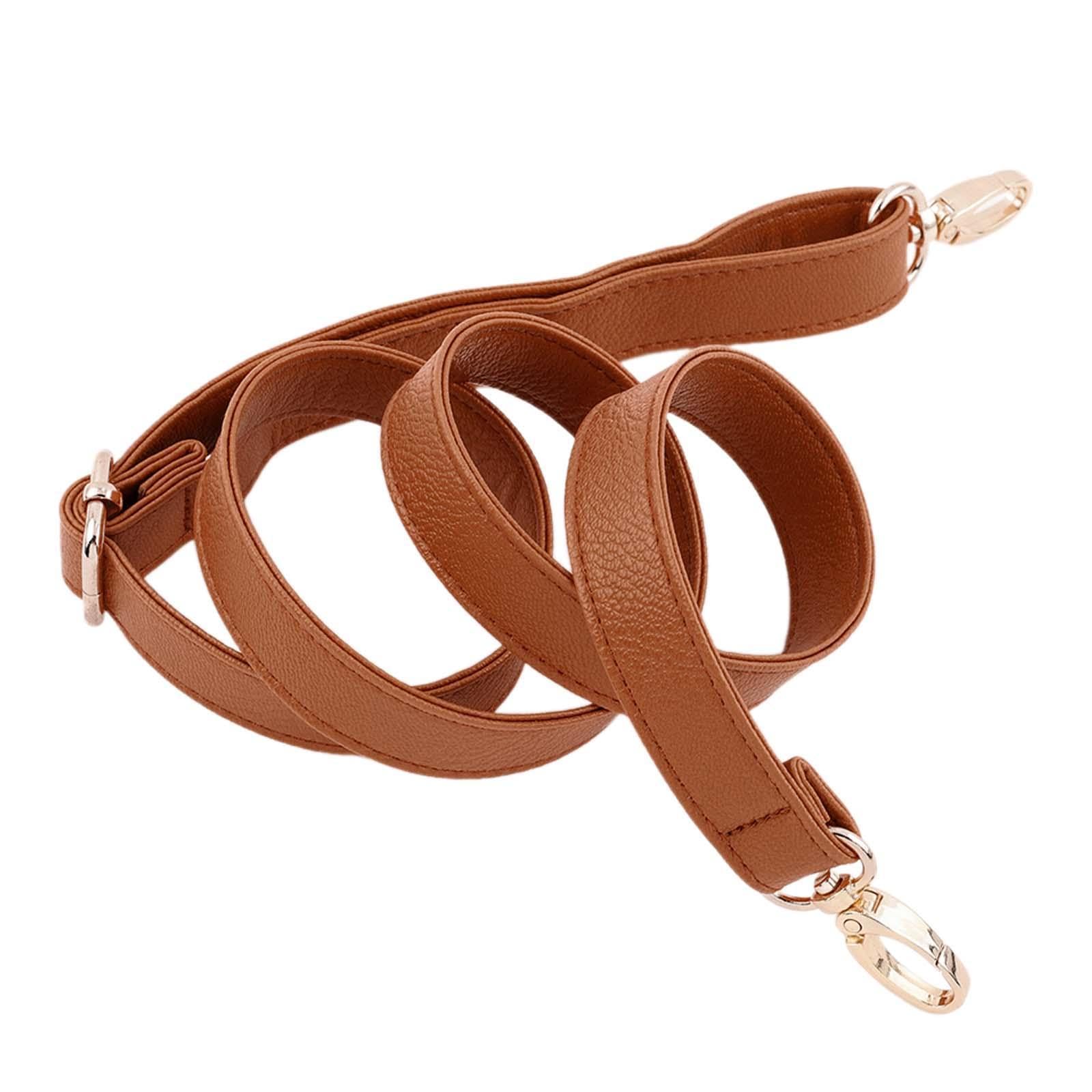 NIVAA Leather Bag Strap Detachable Trendy Shoulder Strap for Clutch Handbag Wallet Brown-image-42