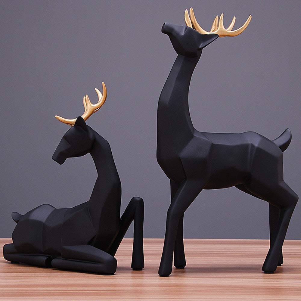 Couple de cerfs mignons en résine : une collection symbolique célébrant l'amour et l'harmonie