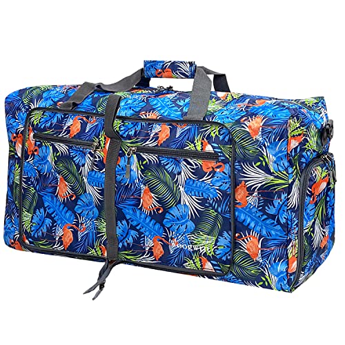 Image of Woogwin Travel Duffel Bag Large Foldable Waterproof Overnight Bag for Beach Swim Bags Pool Sports Gym