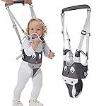 IULONEE Baby Walker, Handheld Kids Toddler Walking Harness Helper Assistant Protective Belt Child Activity Walker Adjustable Standing Up Walking Learning Helper for Toddler 7-24 Month (N-Grey)
