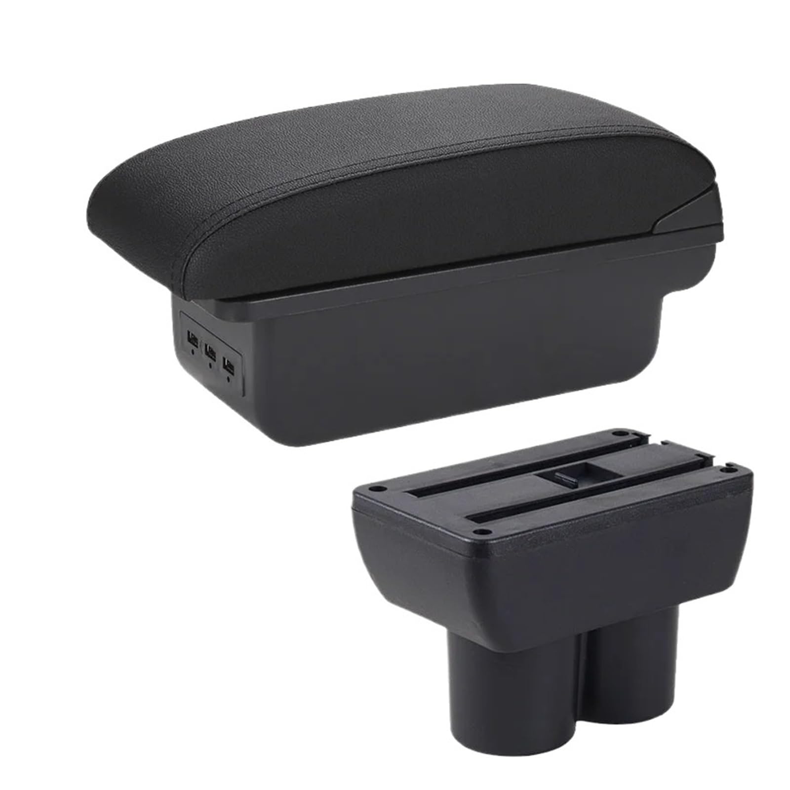 GBGWRMRYX Center Armrest Box For Suzuki For Jimny JB23 JB43 1999-2013 2014 2015 2016 2017 Car Armrest Box Retrofit Parts Arm Storage Box Accessorie Arm Rest(B2 Black line 3USB)