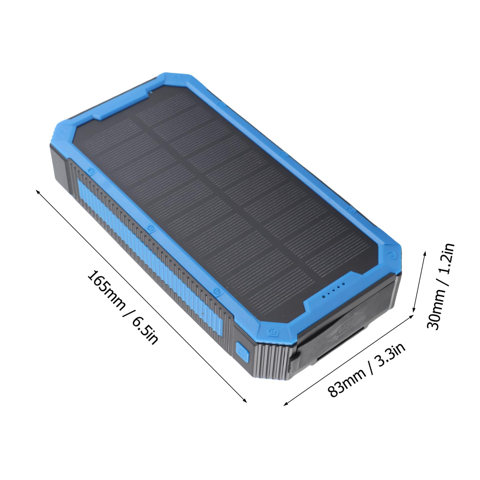 Power Bank Solare, Ricarica Rapida Wireless Ad Alta capacità da 36800 MAh 4 Uscite USB Ingresso Tipo C, con 34 LED e Protezioni di Sicurezza Multiple, per Escursioni
