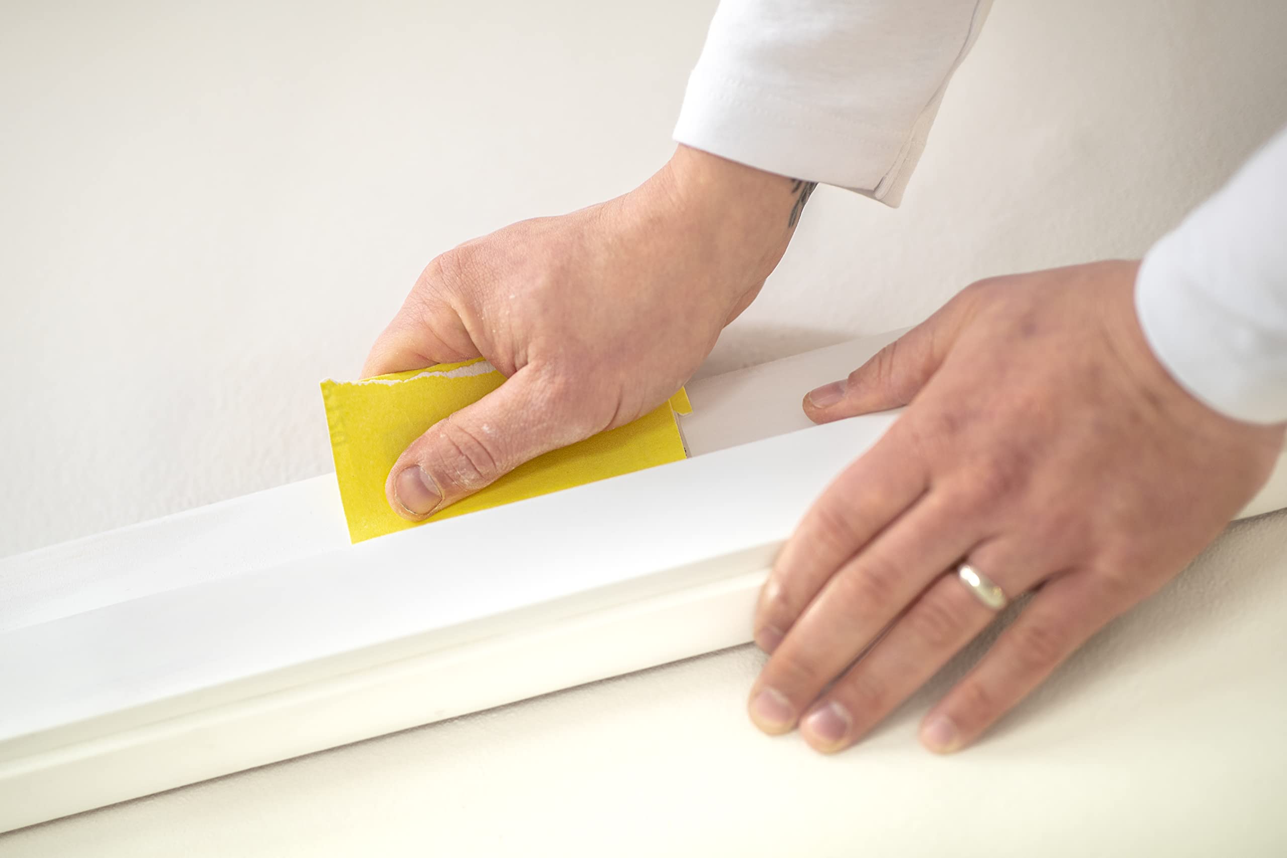 Mirka Yellow Rollo de papel de lija / 115mm x 50m / P120 / lijado de madera dura, madera blanda, pintura, masilla, plástico / 1 rollo