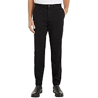 Tommy Hilfiger Uomo Pantaloni Chino Tapered Fit, Nero (Black)