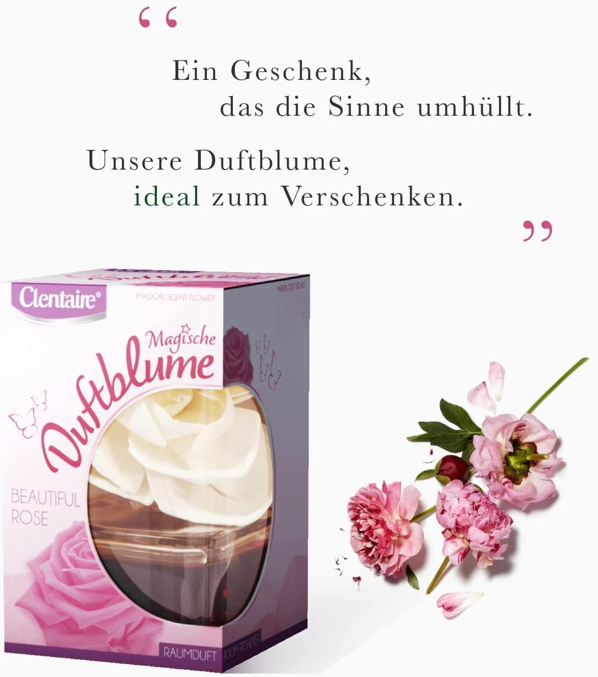 Beautiful Rose Lot de 15 désodorisants 75 ml – Parfum d'ambiance sensuel, diffuseur – Le parfum de l'amour, décoration d'intérieur
