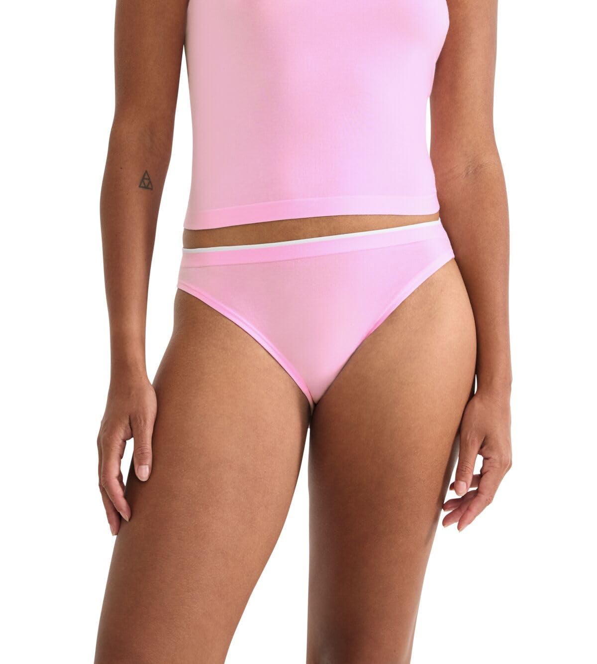 Sloggi Women's Floral Pink Go Sense High Leg 2P Briefs, L (Pack Of 2)