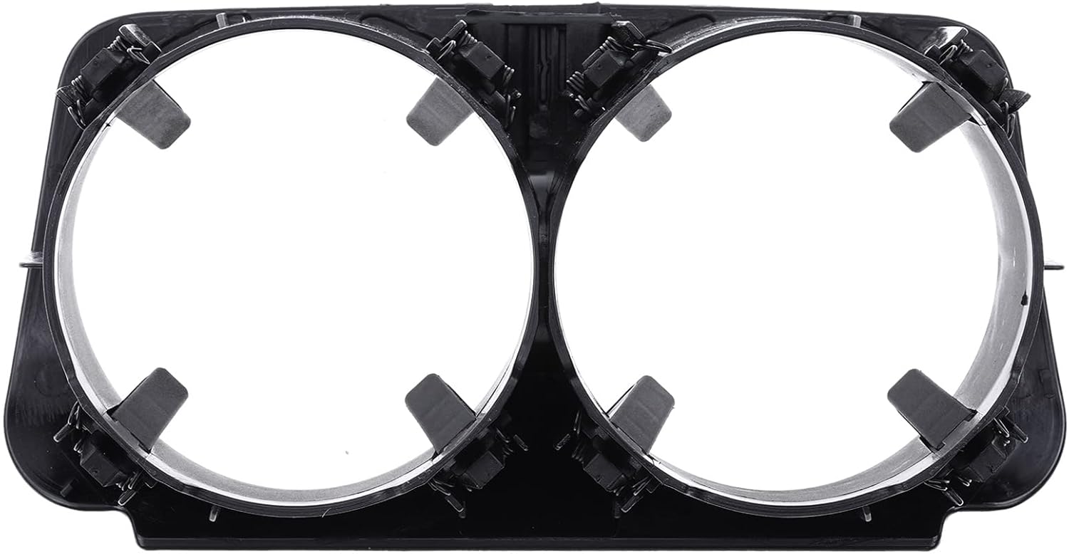 A-Premium Black Dual Cup Holder Compatible with Mercedes-Benz C180 C200 C250 C300 C350 C400 C43 AMG C450 AMG C63 AMG S