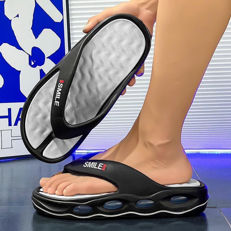 Mens Orthotic Sandals Athletic Thick Cushion Recovery Sport Slides Open Toe Walking Flip Flops With Comfortable Plantar Fasciitis Arch Support4