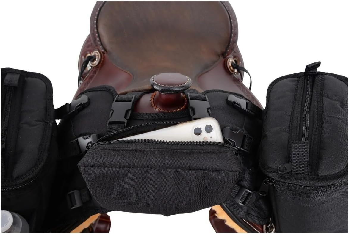 Reinsman Pommel Cooler Bag | Equestrian Durable Convenient Spacious 2-Side Nylon Insulated Bag with Stainless Steel Hardware | Easy Attachment to The Swell with Adjustable Strap