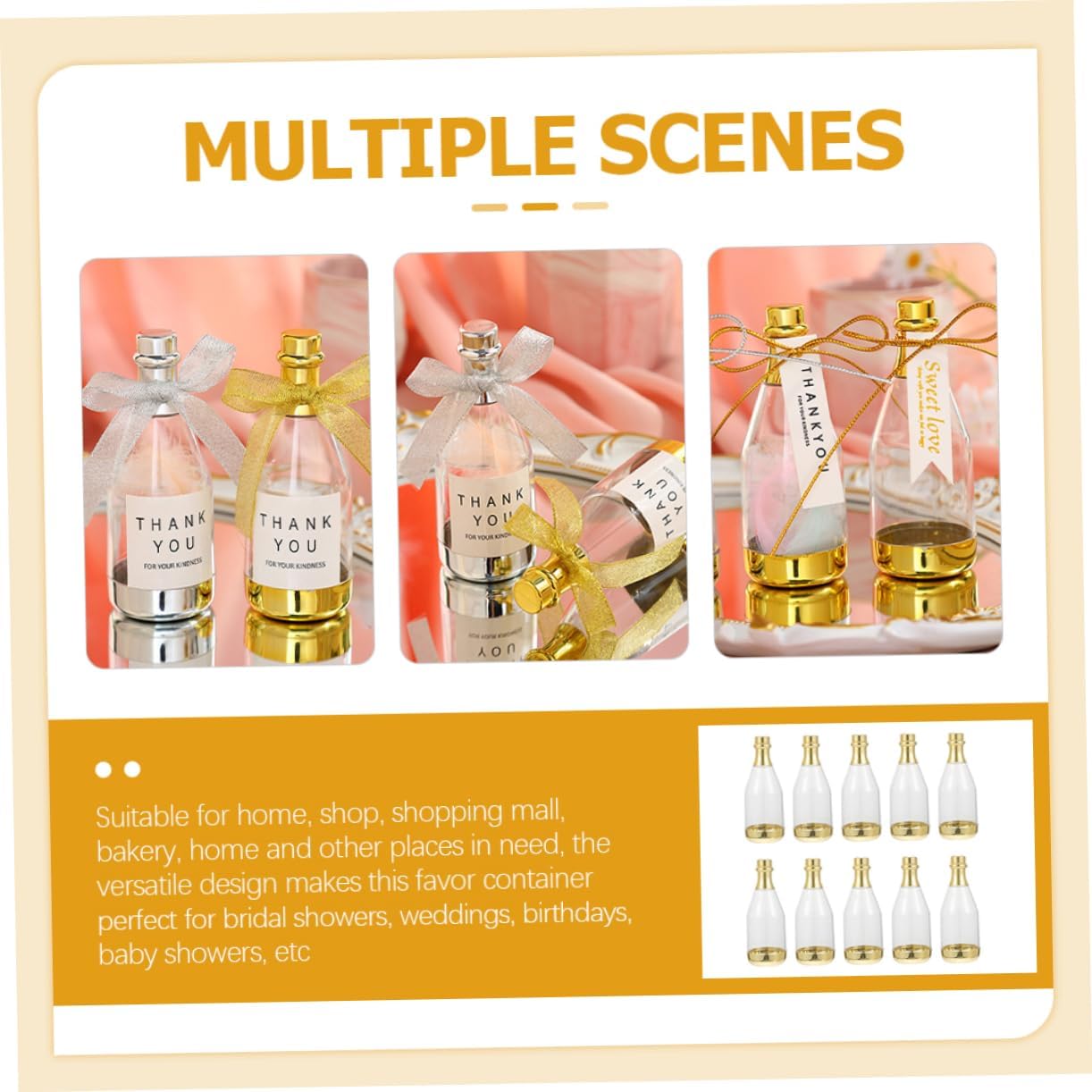 Miniature Wine Bottle Candy Boxes Pp Material Candy Case Clear Design Perfect for Wedding Decorations