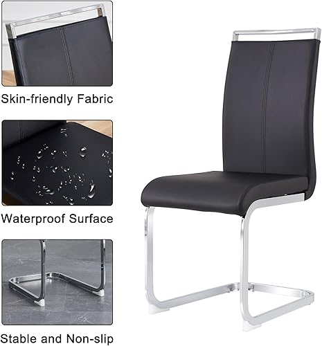 Miniatura 6 de gopop Juego de mesa de comedor de cristal para 8, moderno juego de mesa de comedor, mesa rectangular de vidrio transparente y base de MDF, mesa de