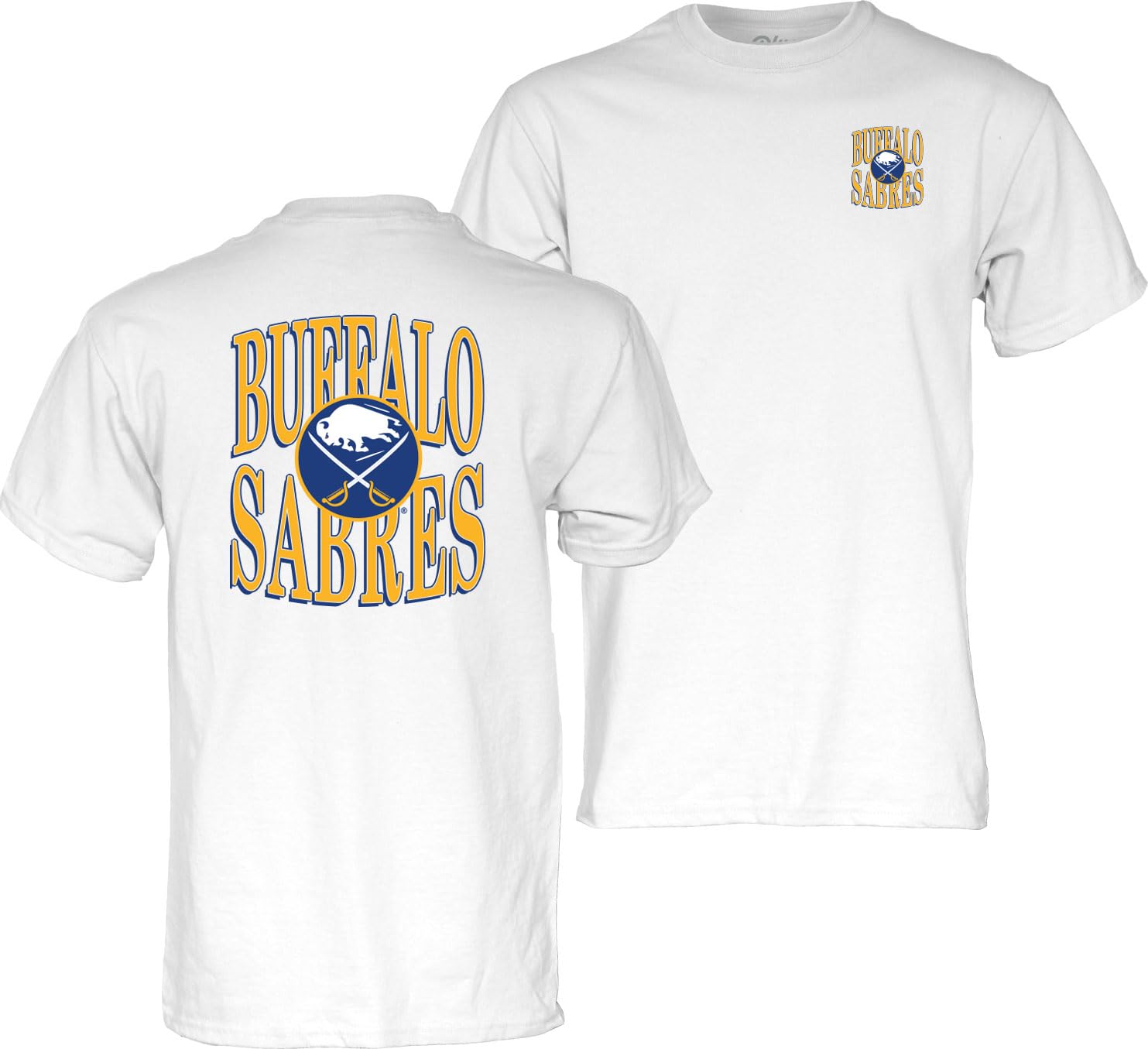 Blue 84 NHL Unisex-Adult NHL Officially Licensed T-Shirt Front/Back White โ image 1
