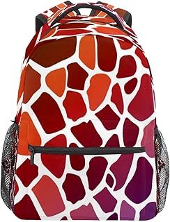 Mochila escolar para meninos e meninas com estampa de fragmentos de girafa, bolsa de ombro para estudantes, bolsa de ombro para meninos e meninas, leve, durável, bolsa de viagem para trilhas, acampamento, mochila de dia