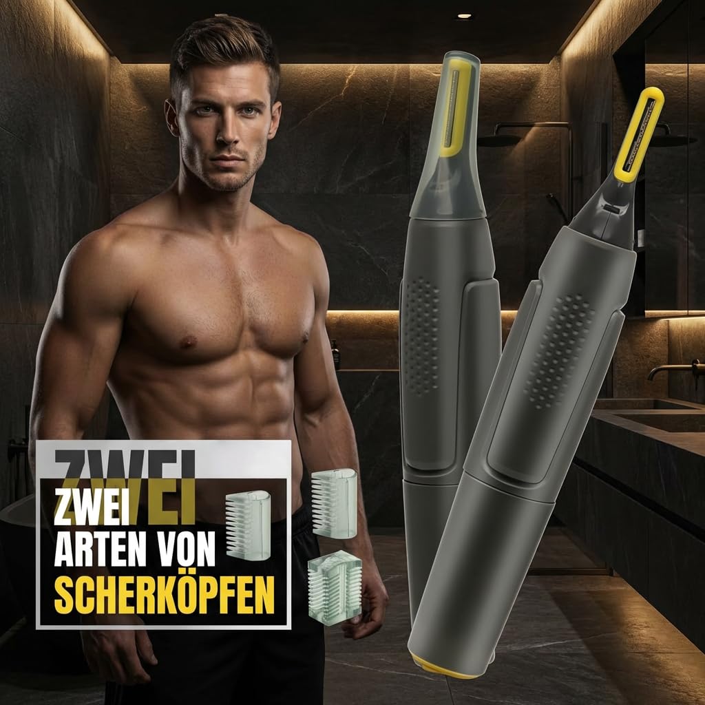 PrimerMan Precision Elektrische Präzisionstrimmer & Rasierer All-in-one – Nasen Und Ohrenhaartrimmer Leise Pflege Grooming Set Für Den Täglichen Gebrauch Zuhause