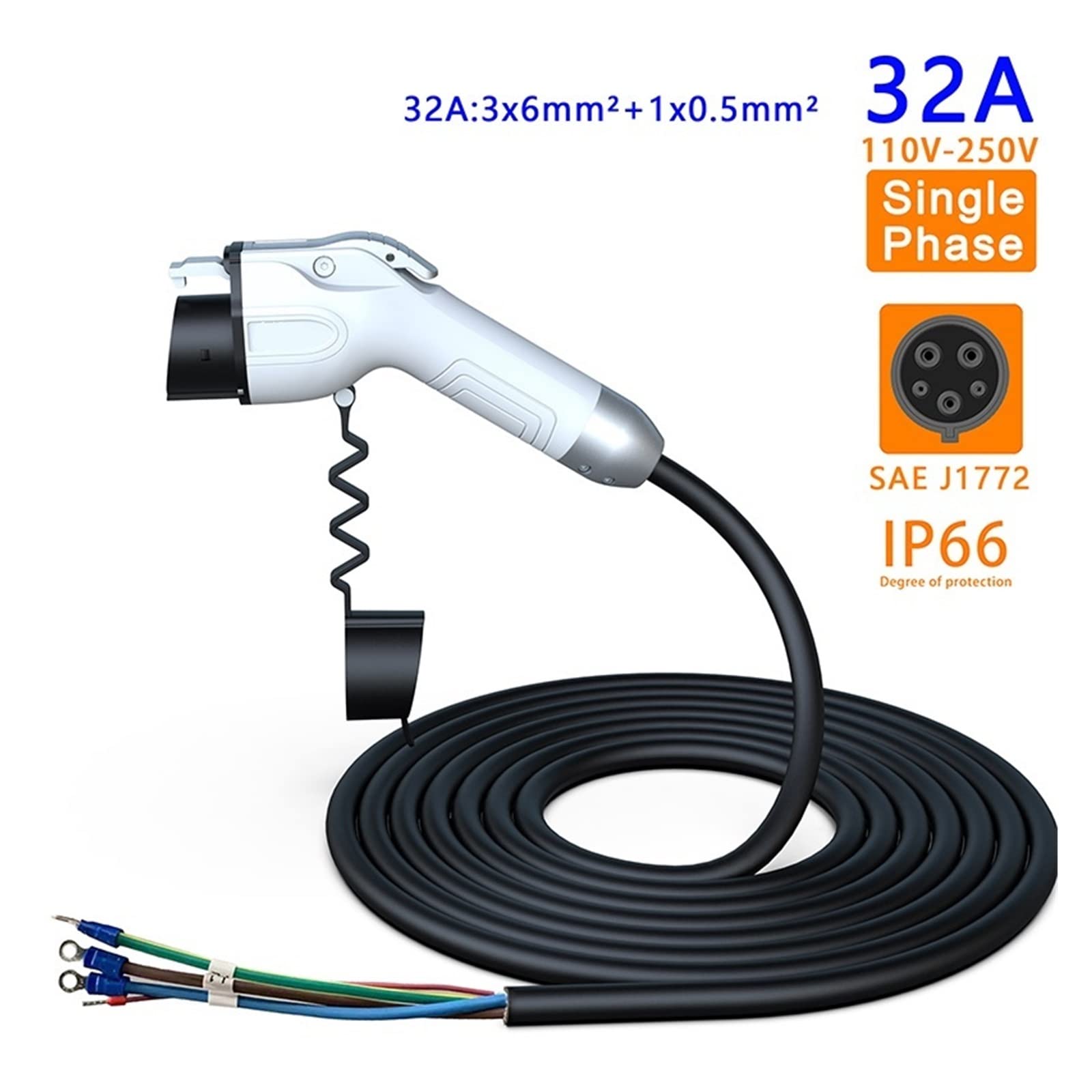 Amazon.co.jp: ev充電ケーブル SAEJ1772 アダプター Type1 EV 充電