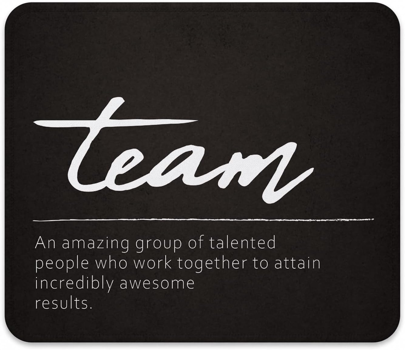 QIYUHOY Team Definition Black Square Mouse Pad, 9.5x7.9 Inch
