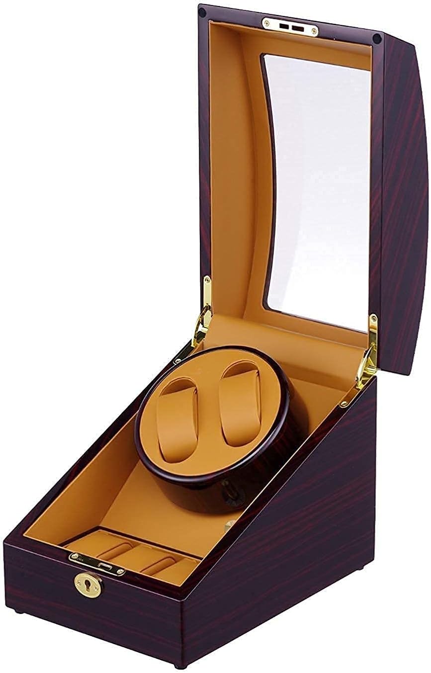Automatic Watch Winder Box Watch Winder Box Wooden Double Automatic Watch Winde, Watch Winders for Automatic Watches Custom Storage BoxesHoliday Gift كل عائلة