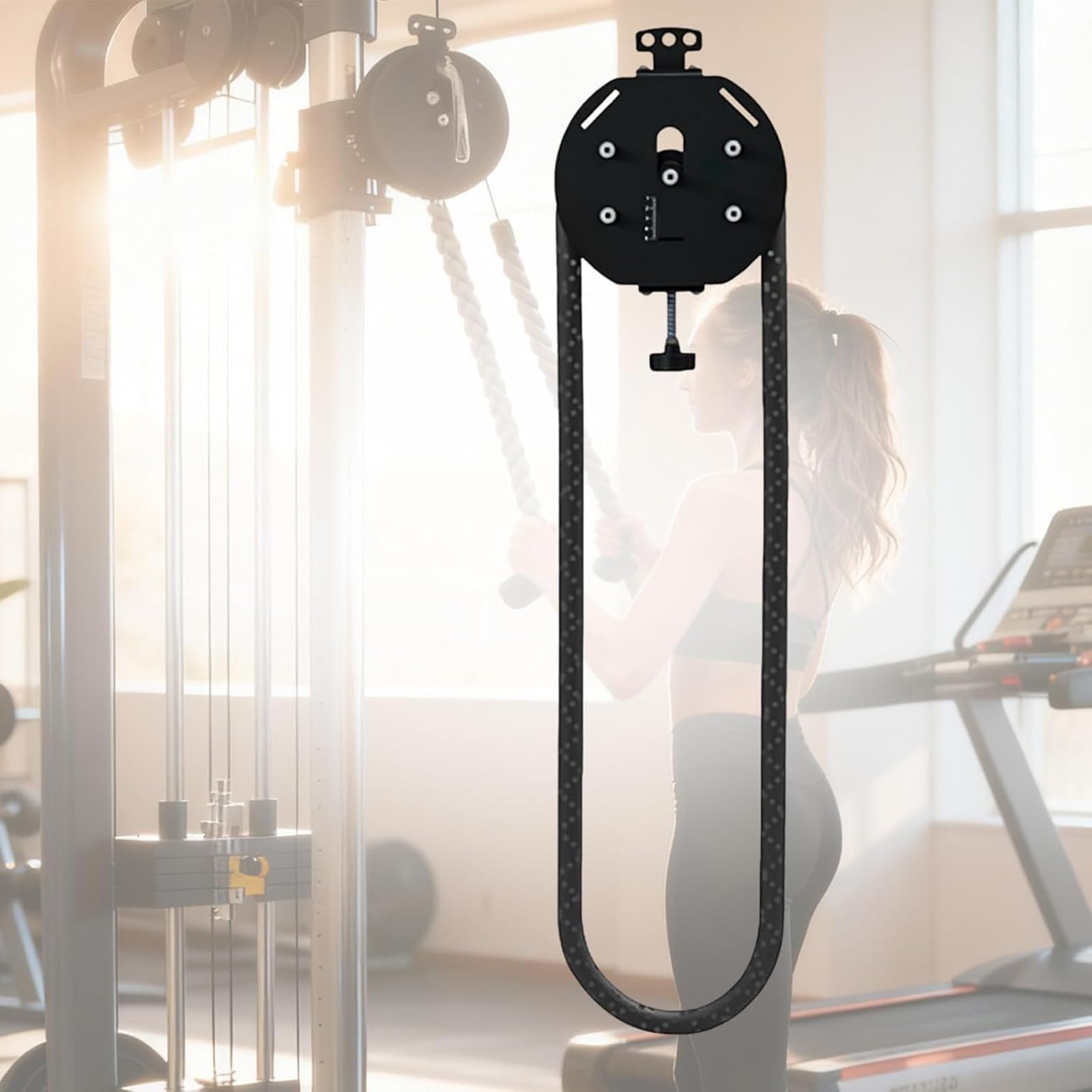 Polea de cable portátil Endless Rope Trainer para eliminar la rigidez de espalda 8