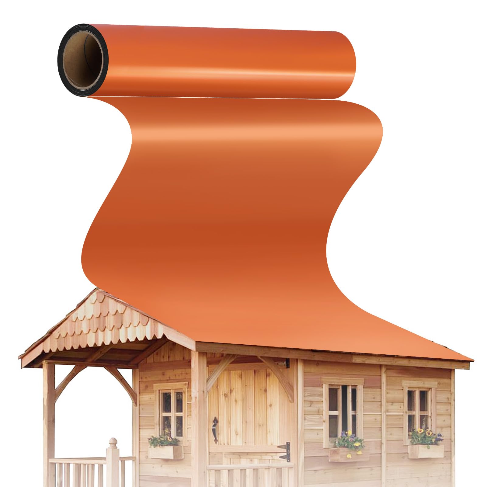 Dachfolie Aluminium selbstklebend, 5㎡ Dachbahn Selbstklebend mit Starkem Bitumenkleber, Folie Selbstklebend Bitumenbahn UV -Beständig für Gartenhäuser, Garagendächer, Schuppen, 1,25 mm Stark, 1 x 5 m