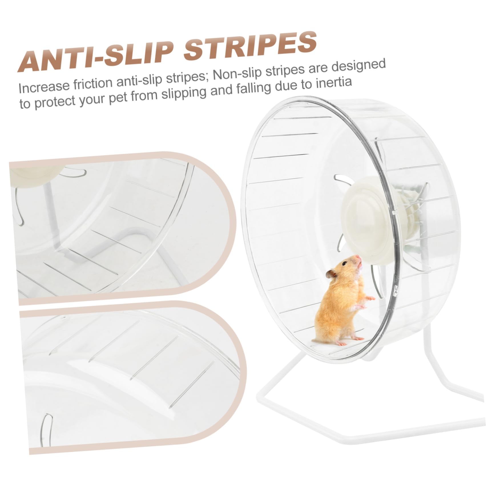 Roue d'exercice pour Hamster Silencieuse en Plastique et Fer, Blanche